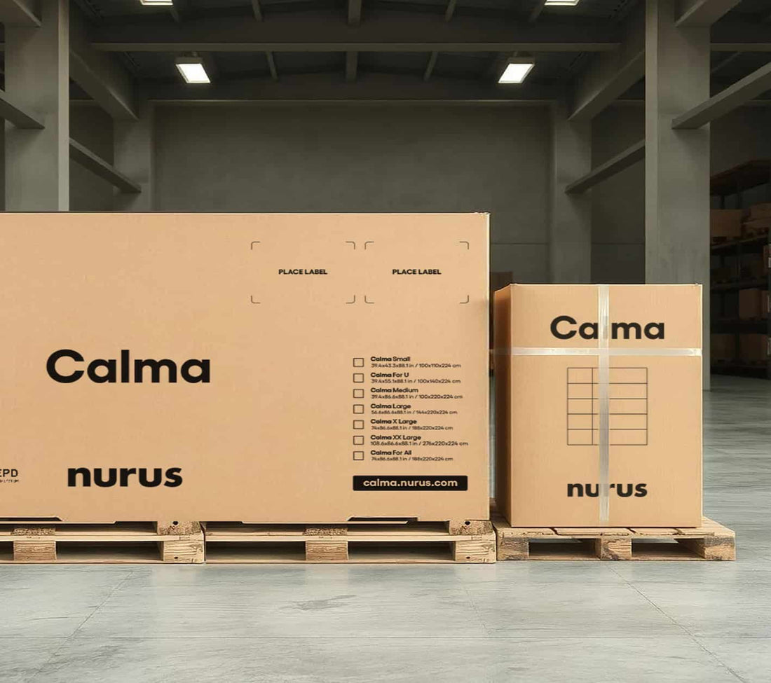 Calma is Delivered in 100% Recyclable Cardboard Crates